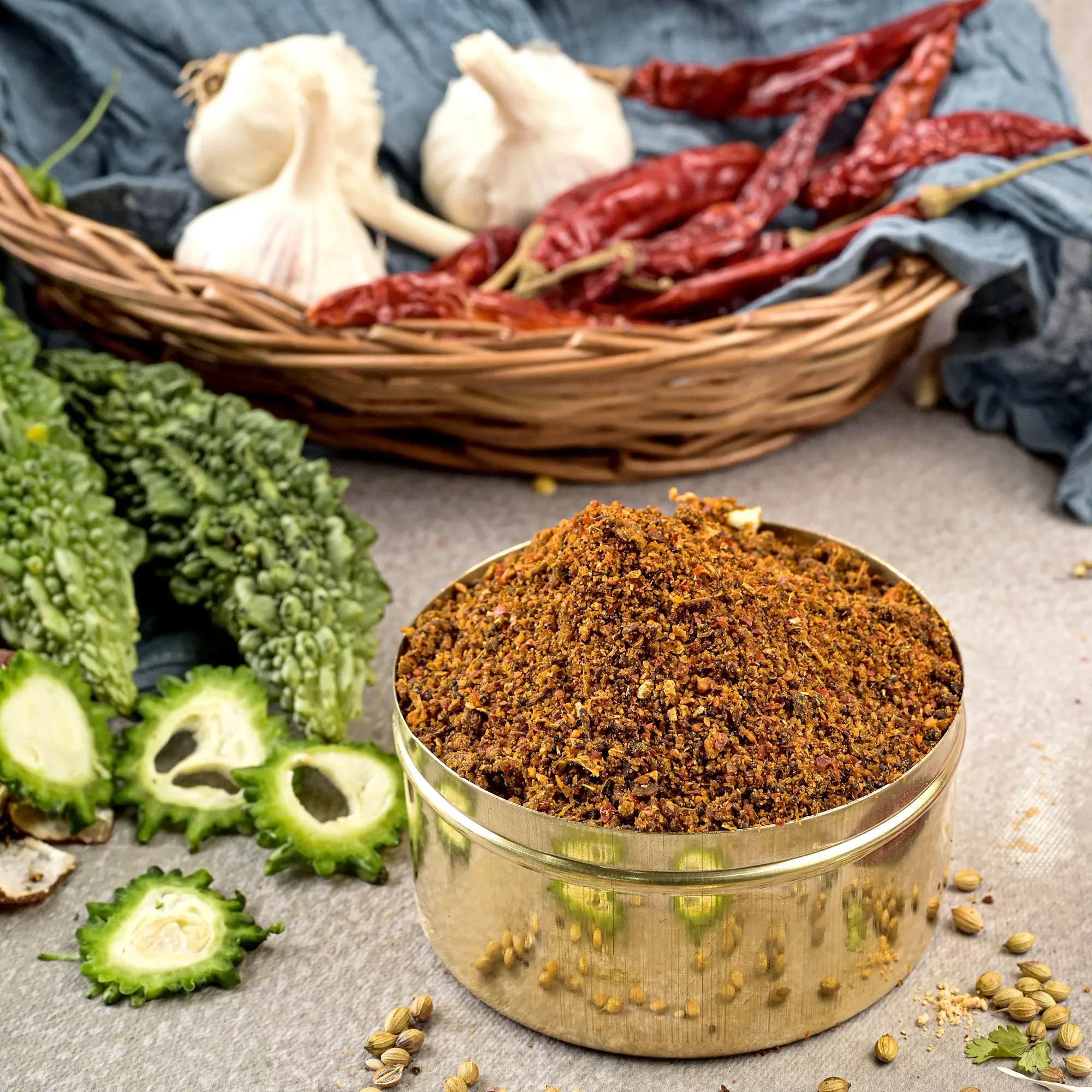 Vellanki Foods Kakarakaya Karam (Bittergourd) Vellanki Foods Kakarakaya Karam (Bittergourd)-Pack Size-250 g