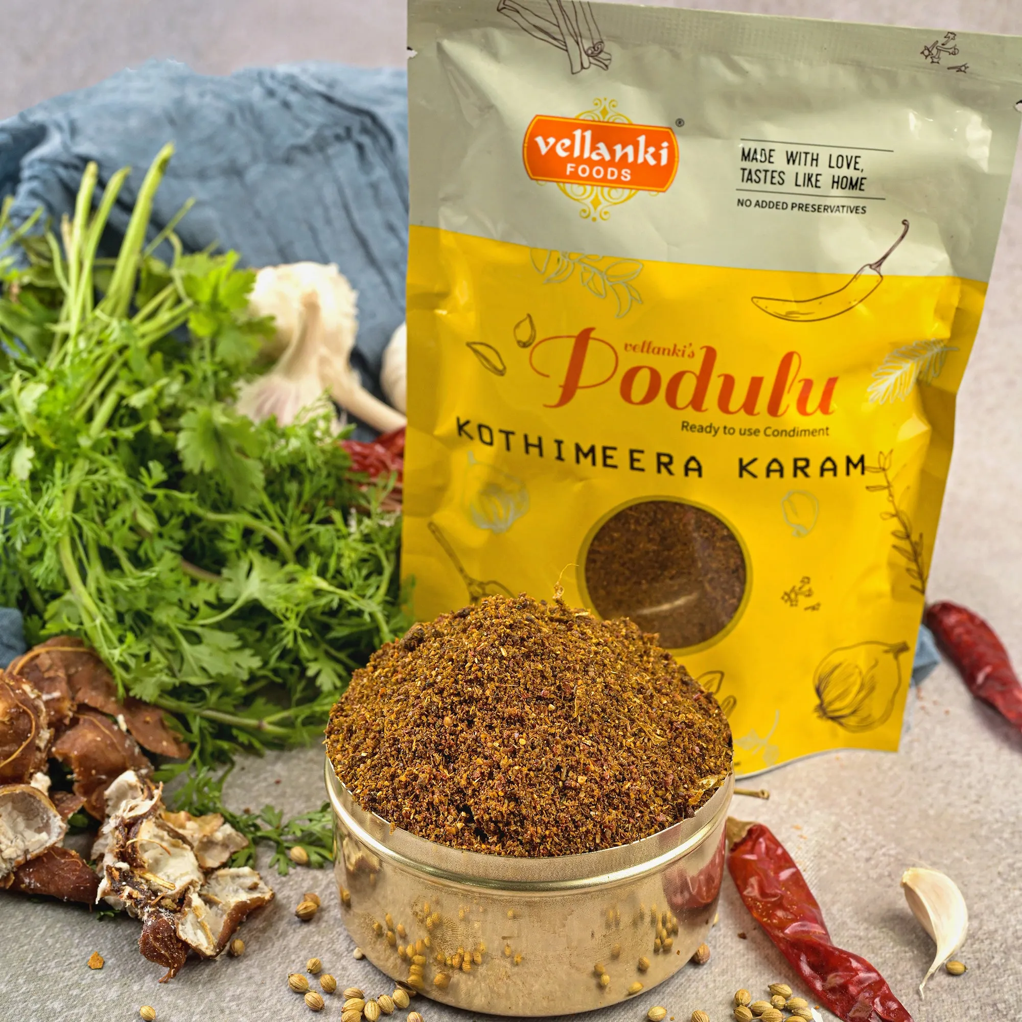 Vellanki Foods Kothimeera Karam (Coriander leaves) - Image 2