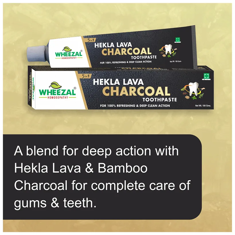 Wheezal Hekla Lava Charcoal Toothpaste - Image 3