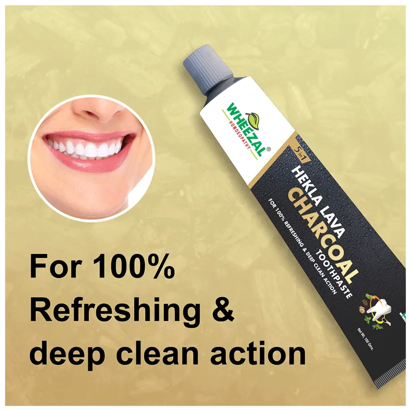 Wheezal Hekla Lava Charcoal Toothpaste - Image 6