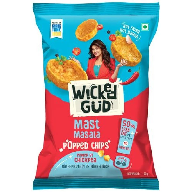 WickedGud Chickpea Popped Chips Mast Masala