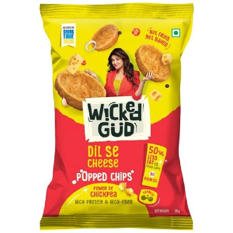 WickedGud Chickpea Popped Chips Dil Se Cheese
