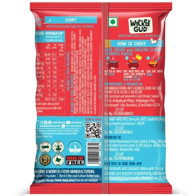 WickedGud Curry Instant Noodles - Image 2
