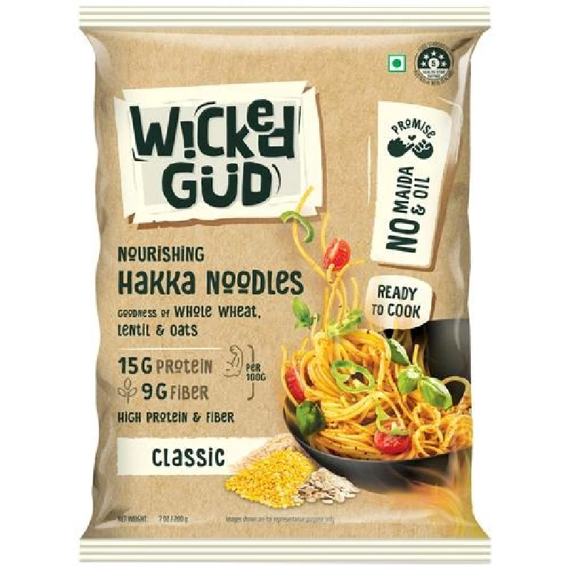 WickedGud Hakka Noodles WickedGud Hakka Noodles-Pack Size-200 g