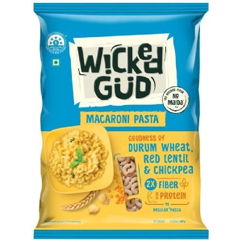 WickedGud Macaroni Pasta WickedGud Macaroni Pasta-Pack Size-400 g