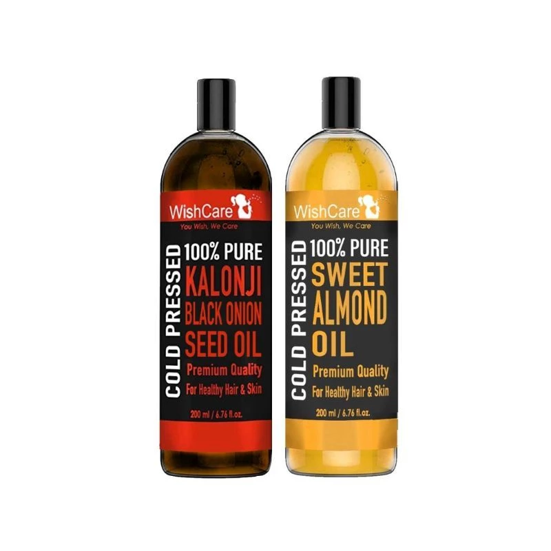 Wishcare 100% Pure Cold Pressed Kalonji Black Onion Seed Oil & Badam Rogan Sweet Almond Oil - Image 6