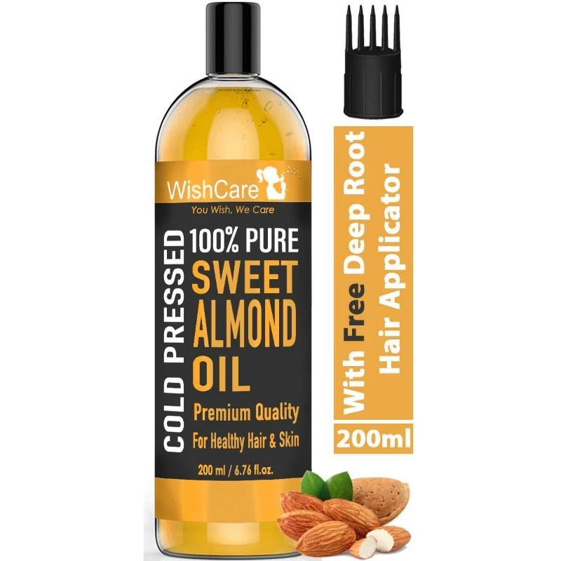 Wishcare 100% Pure Cold Pressed Olive Oil & Badam Rogan Sweet Almond Oil - Image 3