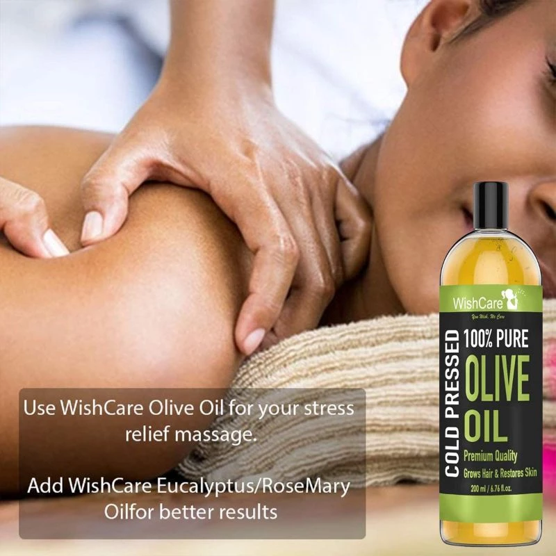 Wishcare 100% Pure Cold Pressed Olive Oil For Healthy Hair & Glowing Skin (Pack Of 2) - Image 5