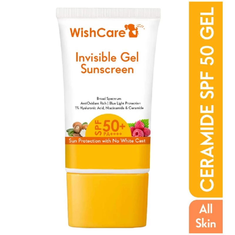 Wishcare Invisible Gel Sunscreen SPF 50+ Pa++++ Wishcare Invisible Gel Sunscreen SPF 50+ Pa++++-Pack Size-50 g