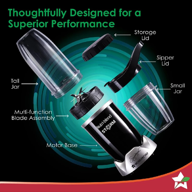 Wonderchef 1200 Watts Nutri-Blend Storm Blender-Black - Image 4