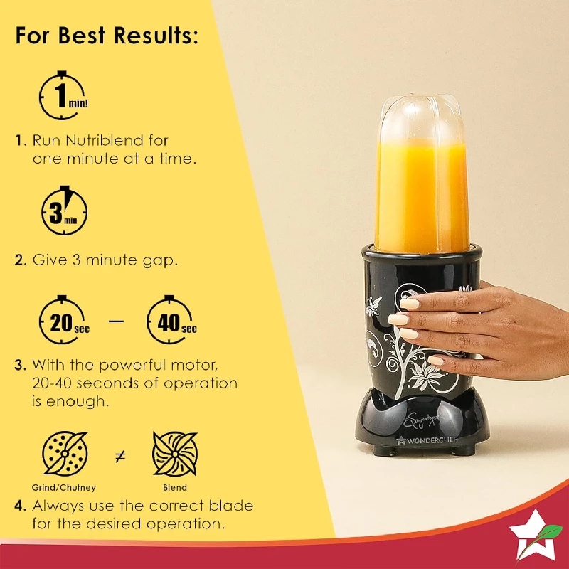 Wonderchef Nutri-Blend Mixer Grinder & Blender - Black - Image 3