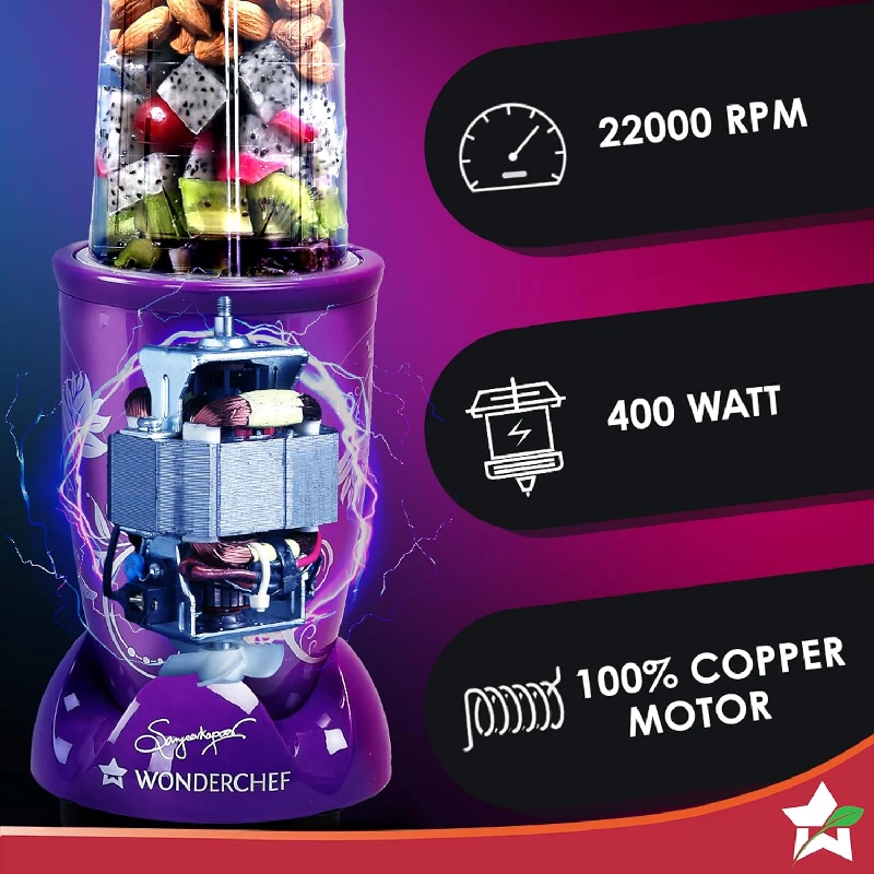 Wonderchef Nutri-blend Mixer Grinder & Blender-Purple - Image 4