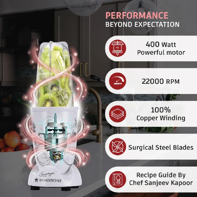 Wonderchef Nutri-blend Mixer Grinder & Blender-White - Image 2