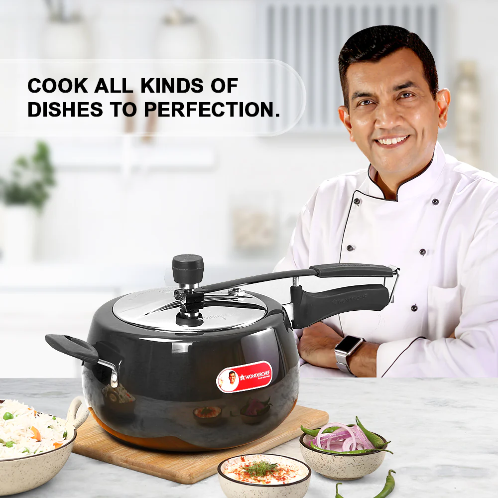Wonderchef Taurus Hard Anodized Pressure Cooker - Non Stick, Induction Friendly - Image 2