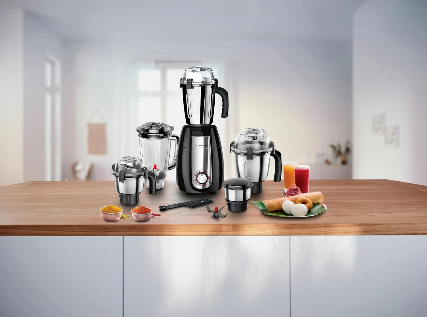 Bosch TrueMixx Pro MGM8856BIN 1000 Watt 5 Jar Mixer Grinder Black - Image 2