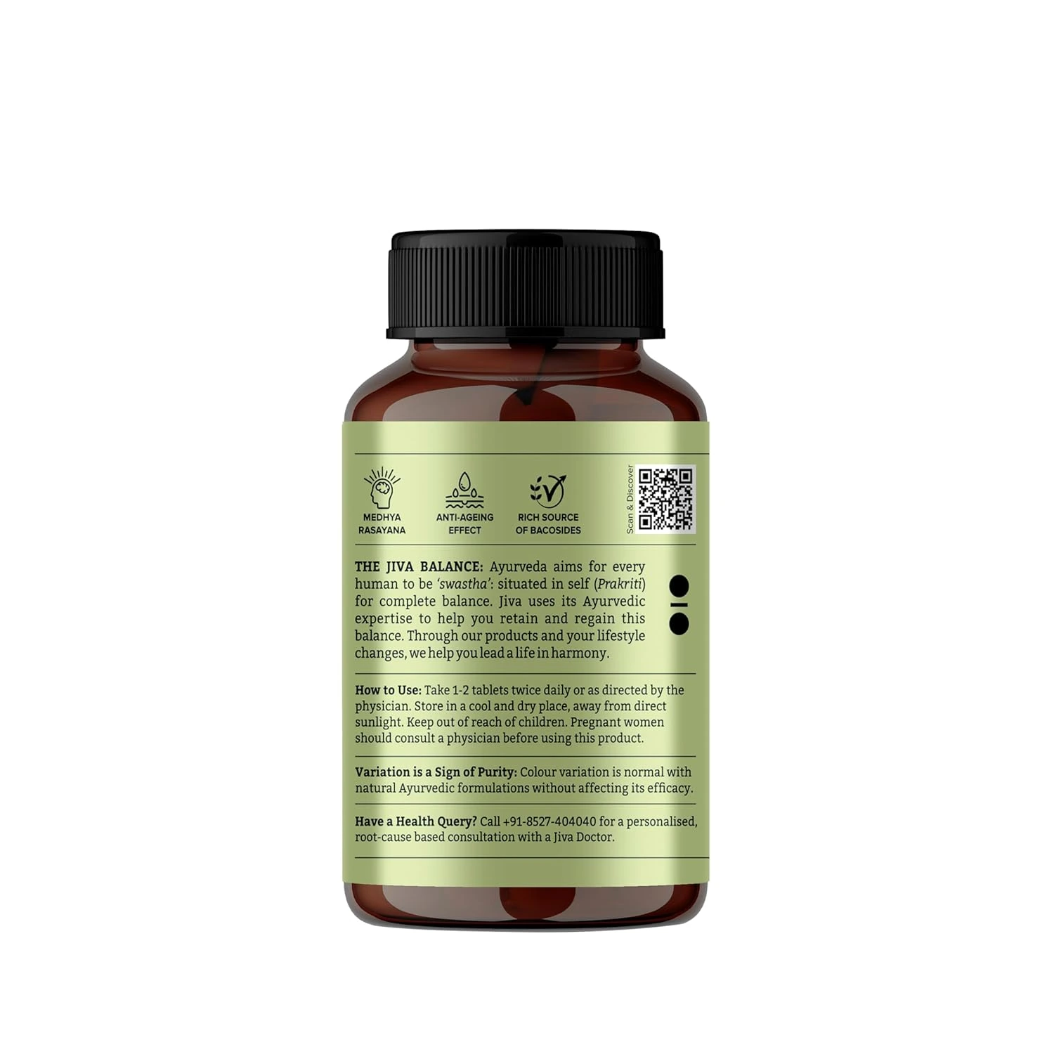 Jiva Ayurveda Brahmi Tablets 500mg - Image 3