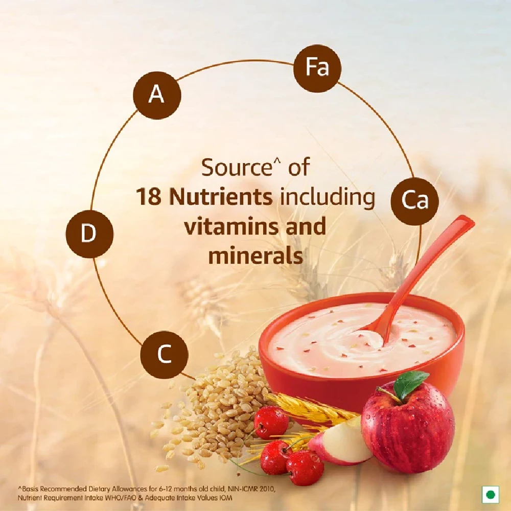 Nestle Cerelac Baby Cereal With Milk - Wheat Apple Cherry - Image 9
