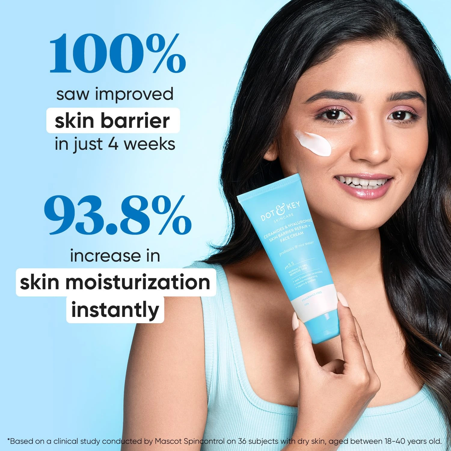 Dot & Key Ceramides Moisturizer with Hyaluronic for Intense Moisturizing and Skin Strengthening - Image 3