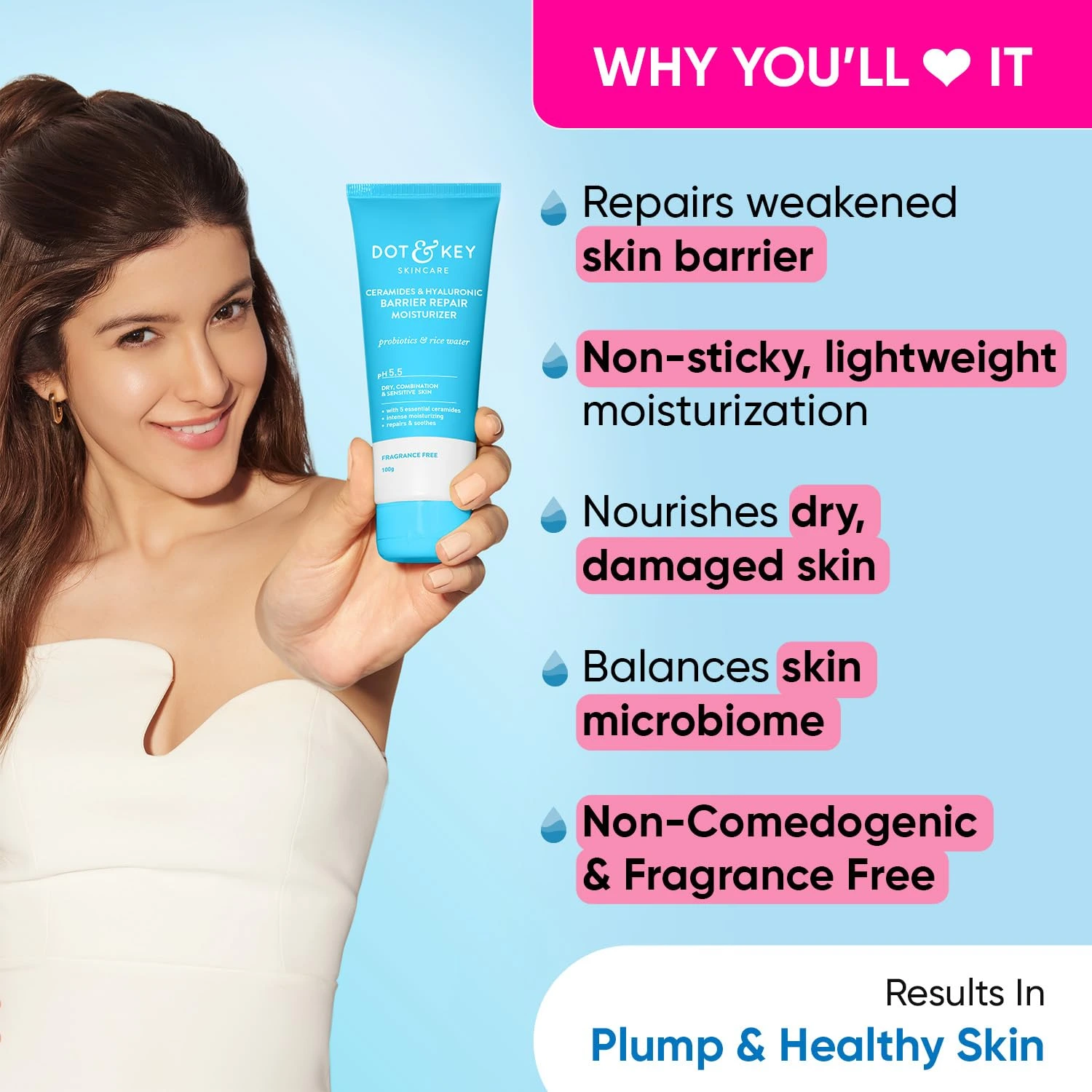 Dot & Key Ceramides Moisturizer with Hyaluronic for Intense Moisturizing and Skin Strengthening - Image 2