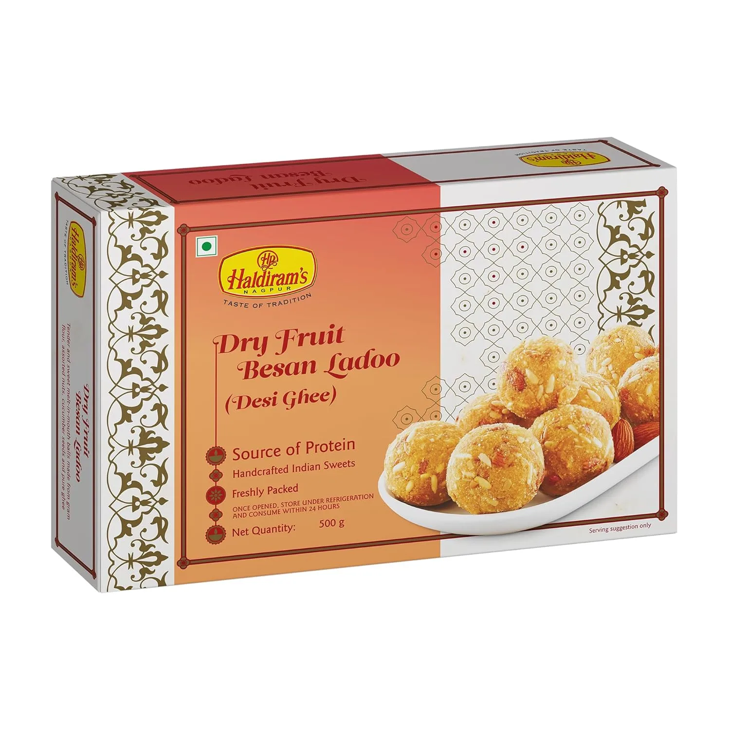 Haldiram's Dry Fruit Ladoo Haldiram's Dry Fruit Ladoo-Pack Size-500 g