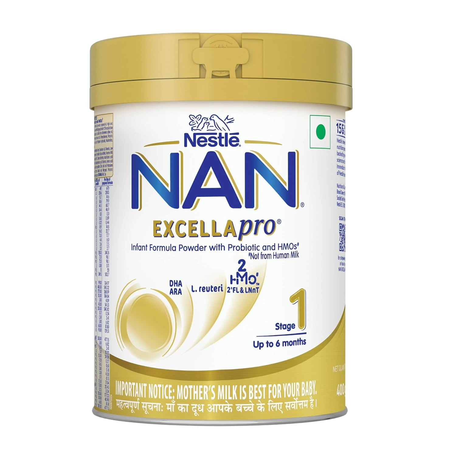 Nan EXCELLAPRO Nan Stage 1 Infant Formula Milk Powder For Babies Nan EXCELLAPRO Nan Stage 1 Infant Formula Milk Powder For Babies-Pack Size-400g