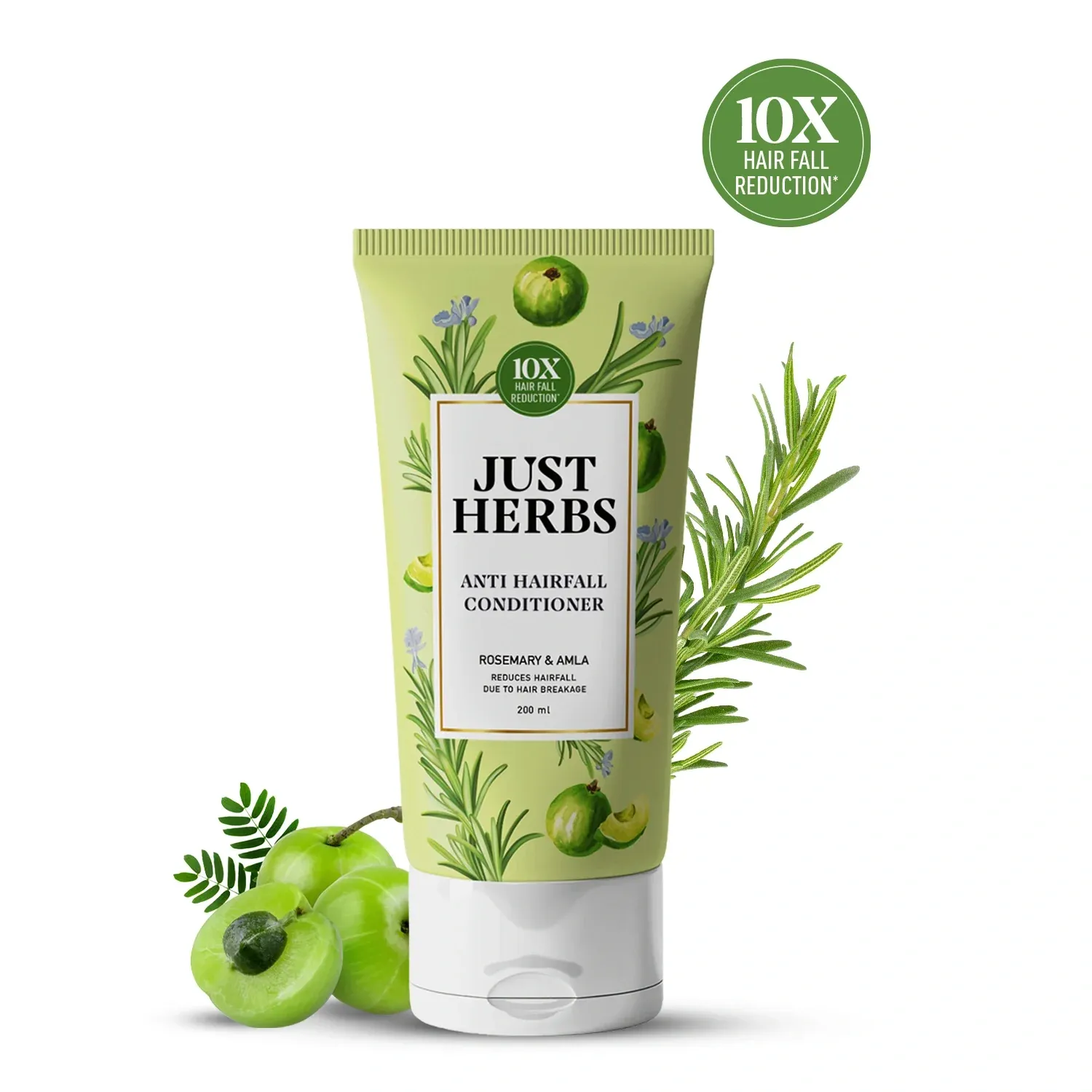 Just Herbs Anti Hairfall Conditioner | Rosemary, Amla & 14 Herbs Just Herbs Anti Hairfall Conditioner | Rosemary, Amla & 14 Herbs-Pack Size-200ml