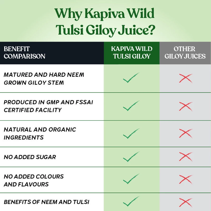 Kapiva Ayurveda Wild Tulsi Giloy Juice (Natural Juice for Building Immunity) - Image 6