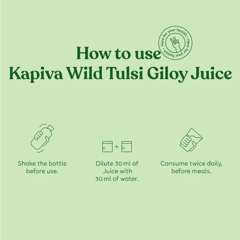 Kapiva Ayurveda Wild Tulsi Giloy Juice (Natural Juice for Building Immunity) - Image 7