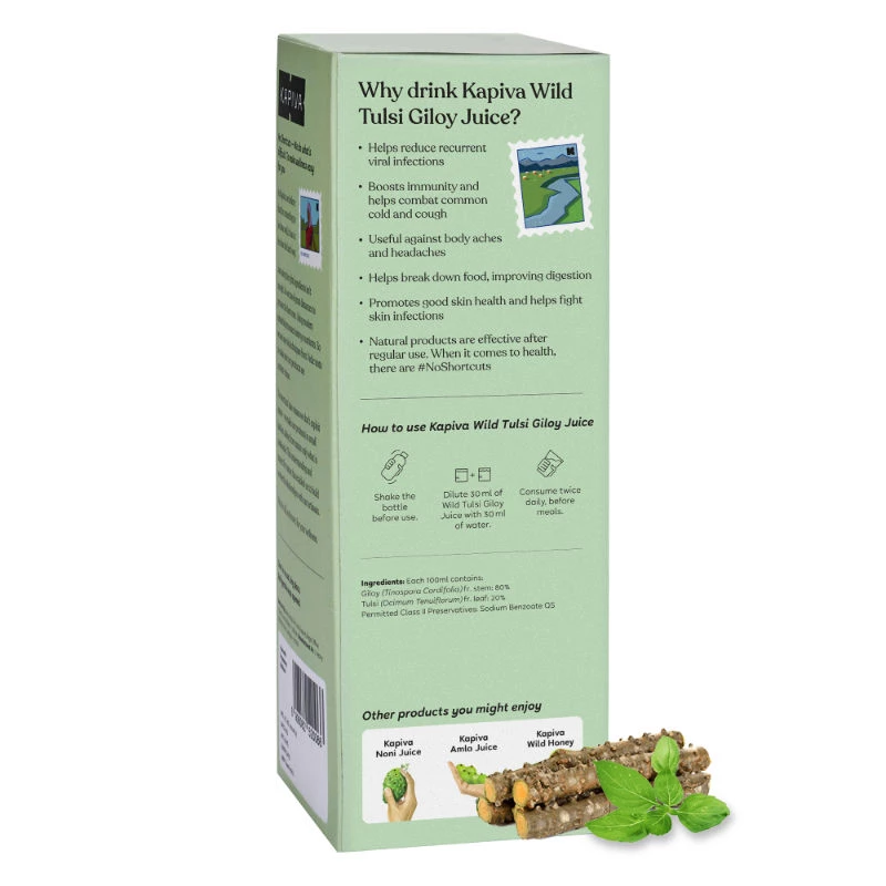 Kapiva Ayurveda Wild Tulsi Giloy Juice (Natural Juice for Building Immunity) - Image 3