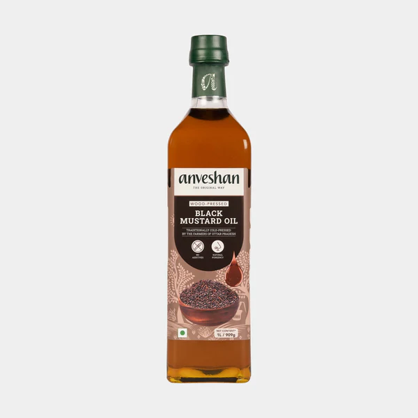Anveshan Wood Cold Pressed Kachi Ghani Black Mustard Cooking Oil - Image 28