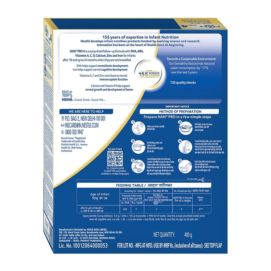 Nestle NAN PRO 4 Follow Up Formula Powder After 18 months - Image 2