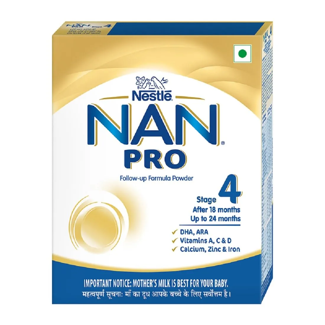 Nestle NAN PRO 4 Follow Up Formula Powder After 18 months Nestlé NAN PRO 4 Follow Up Formula Powder After 18 months-Pack Size-400g