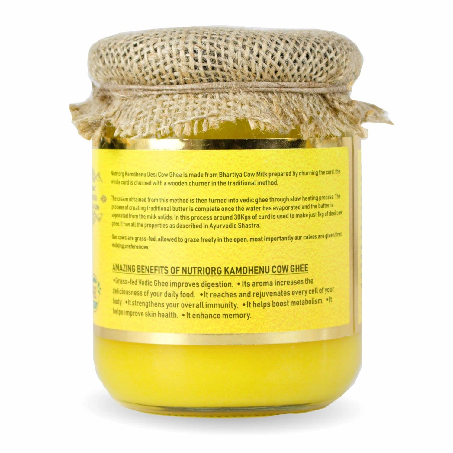 Nutriorg A2 Rich Pure Bilona Bhartiya Desi Cow Ghee - Image 2