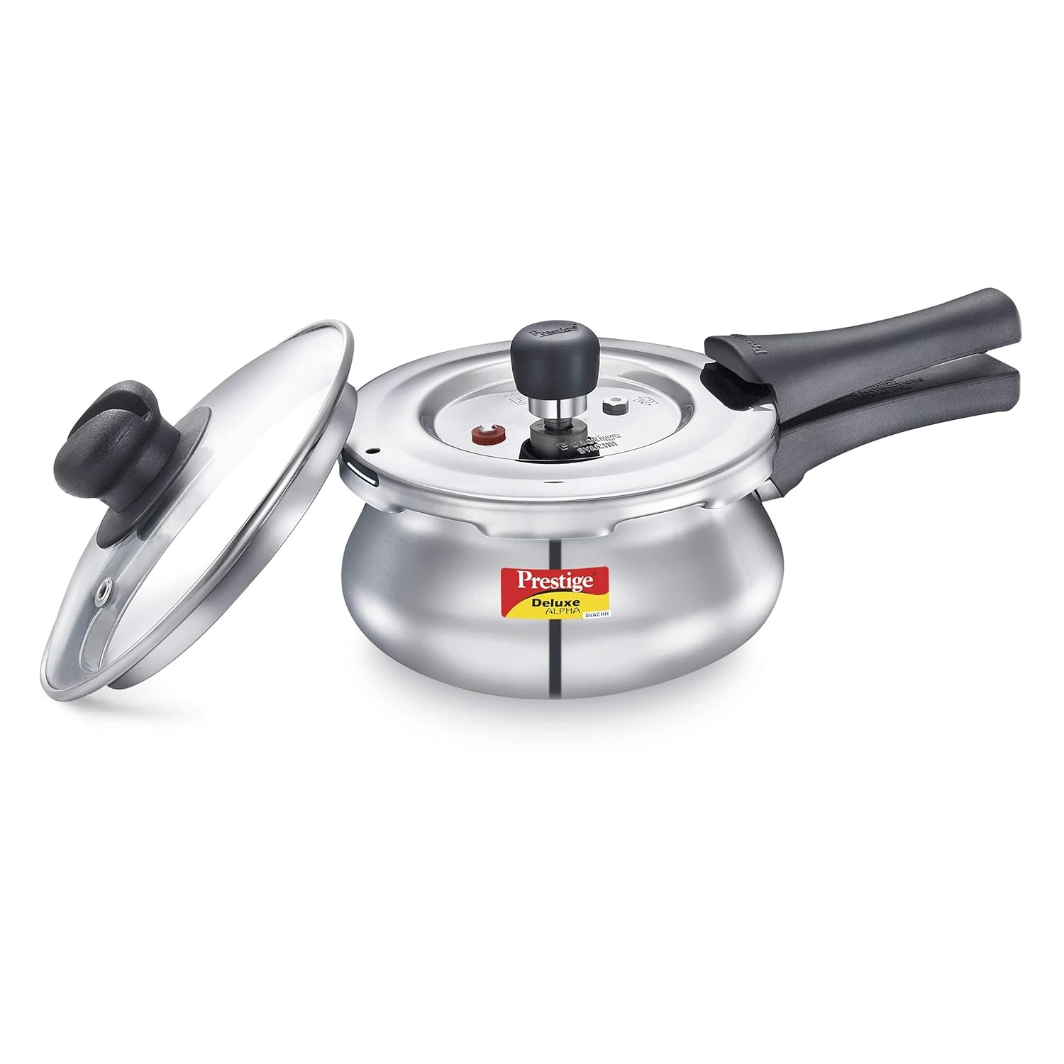 Prestige Deluxe Alpha Svachh Stainless Steel Pressure Cooker Prestige Deluxe Alpha Svachh Stainless Steel Pressure Cooker-Pack Size-1.5ltr