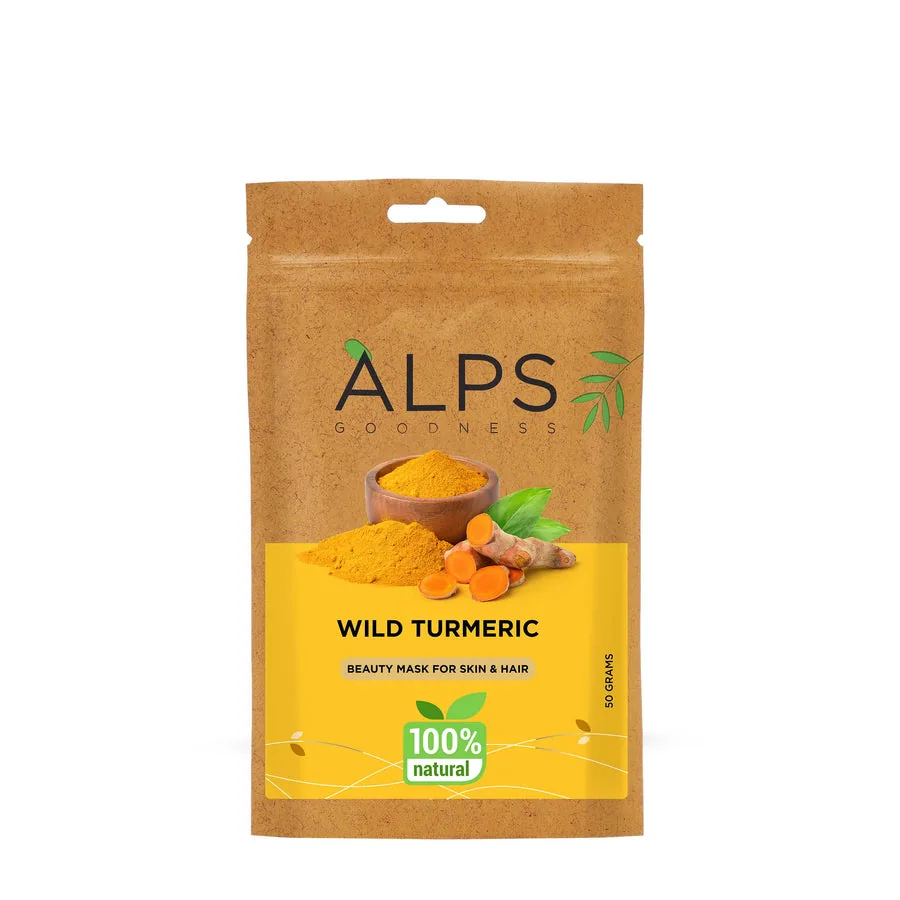 Alps Goodness Wild Turmeric Powder | Kasturi Haldi Face Mask | Stain-Free Natural Glow