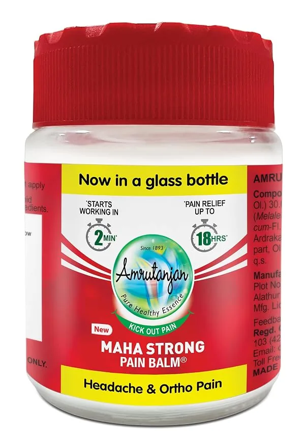 Amrutanjan Maha Strong Pain Balm Red
