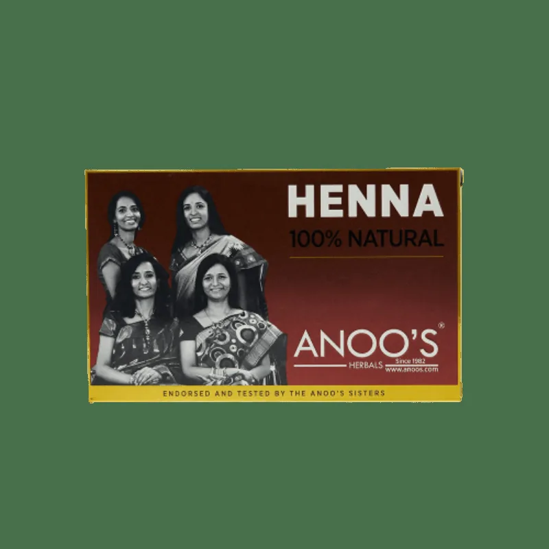 Anoo's Natural Herbal Henna | Chemical-Free Hair Colorant | Natural Conditioning Powder