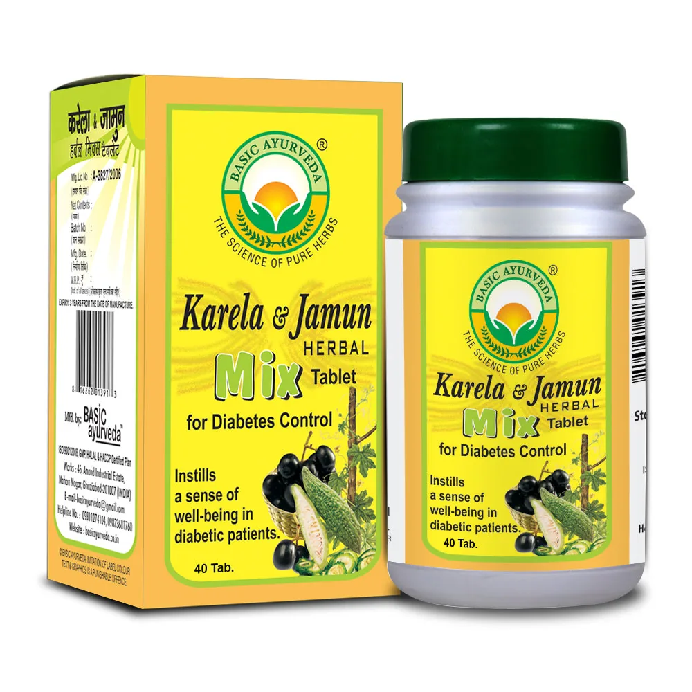 Basic Ayurveda Karela Jamun Herbal Mix Tablet