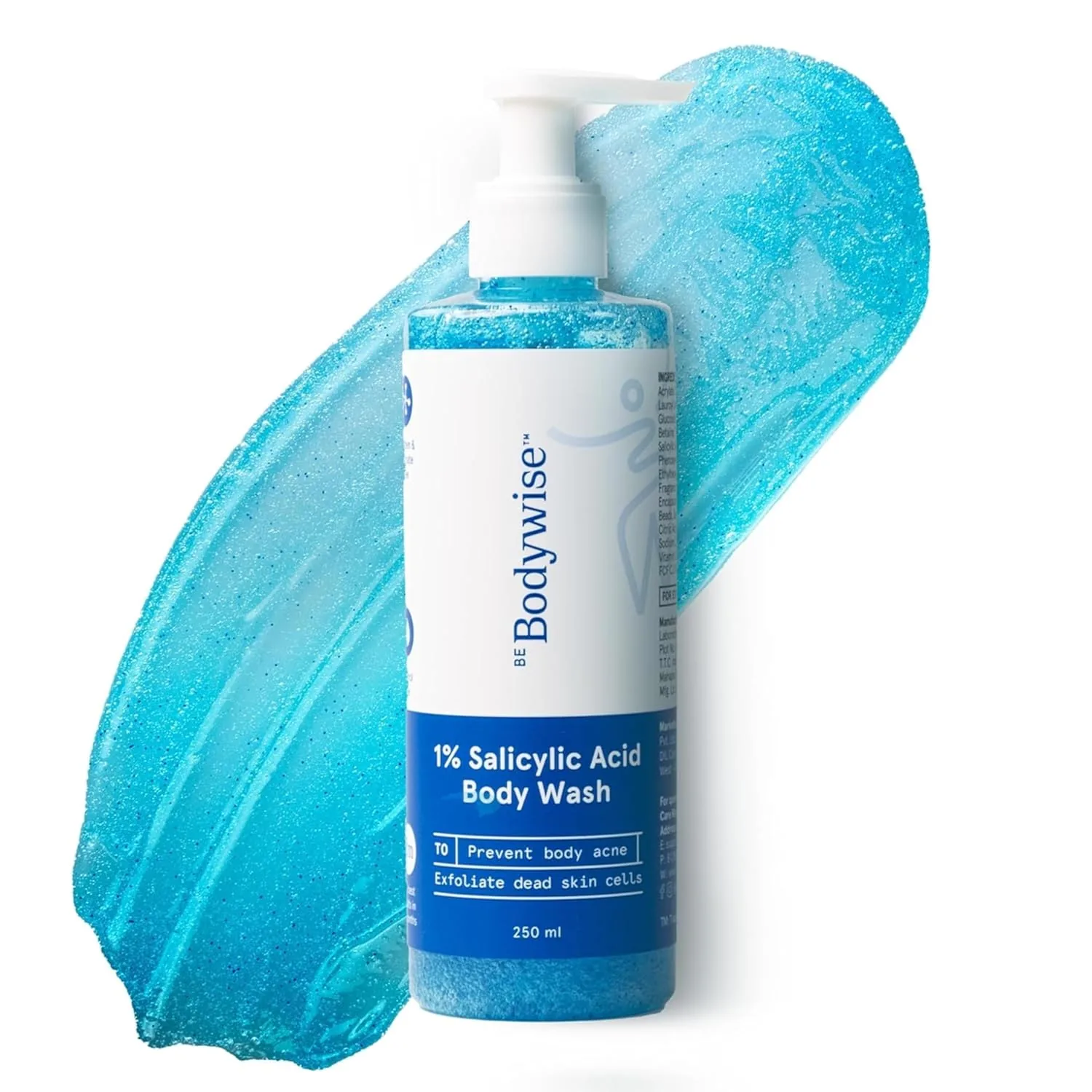 BeBodywise 1% Salicylic Acid Body Wash | Exfoliating Shower Gel | Clear Skin Formula 250 ml