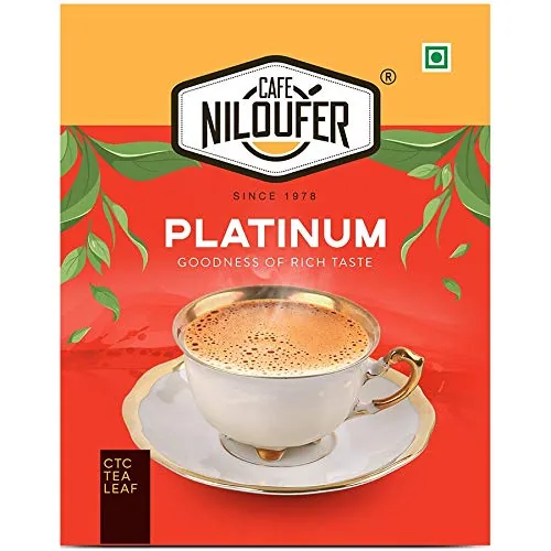 Cafe Niloufer Platinum Tea Powder | Black CTC Leaf Tea | Smooth Hyderabadi Chai Blend