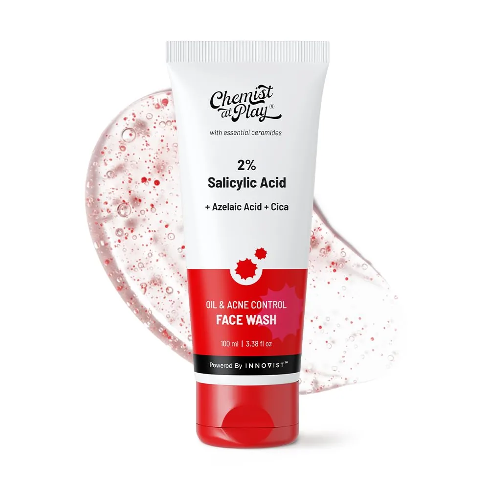 Chemist At Play 2% Salicylic Acid Oil & Acne Control Face Wash | Daily Cleanser | Clear Skin with Niacinamide Chemist At Play 2% Salicylic Acid Oil & Acne Control Face Wash | Daily Cleanser | Clear Skin with Niacinamide - 100 ml