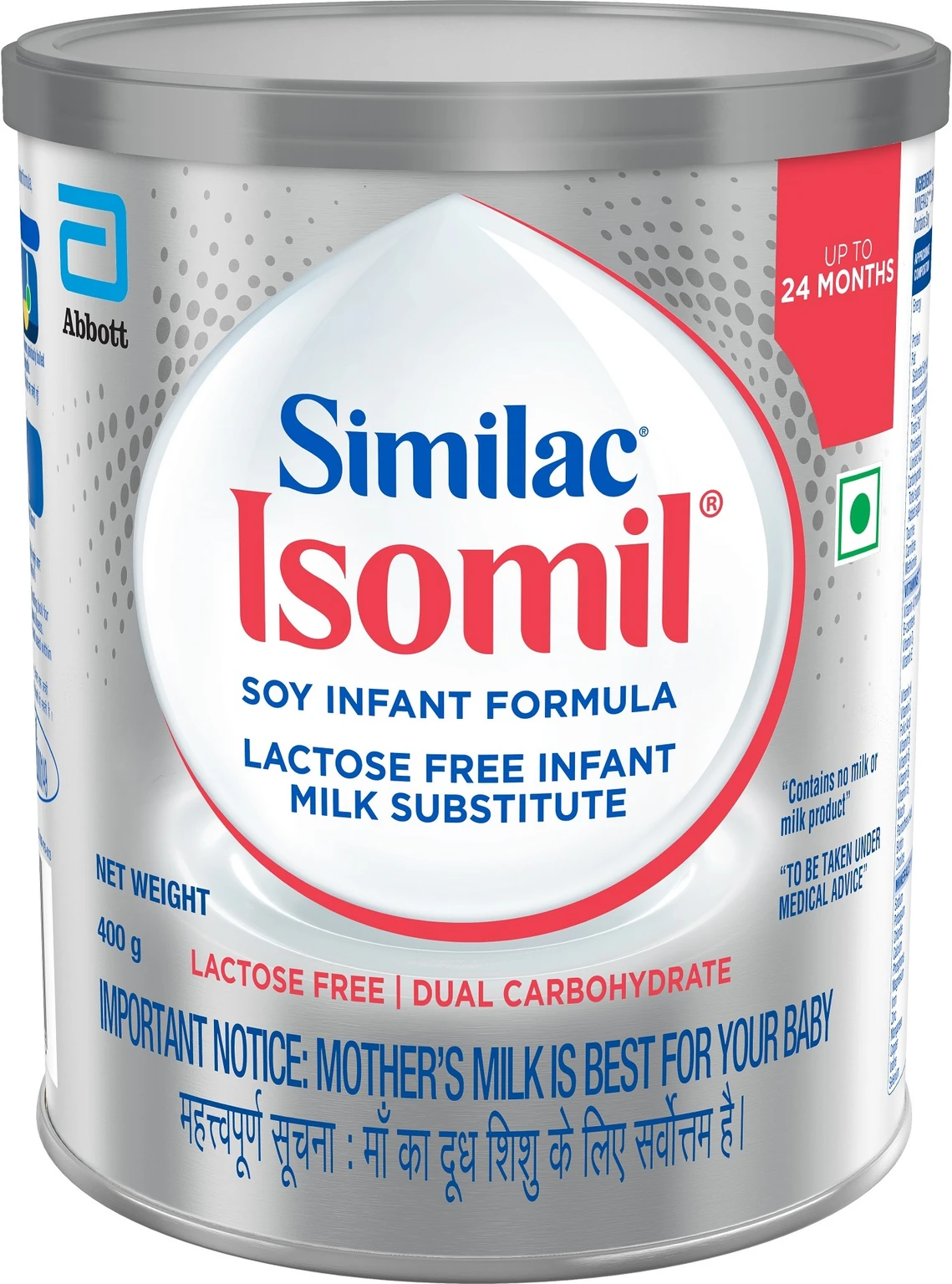 Isomil Soy Based Lactose Free Infant Formula Up To 24 months Isomil Soy Based Lactose Free Infant Formula Up To 24 months-Pack_Size-400g