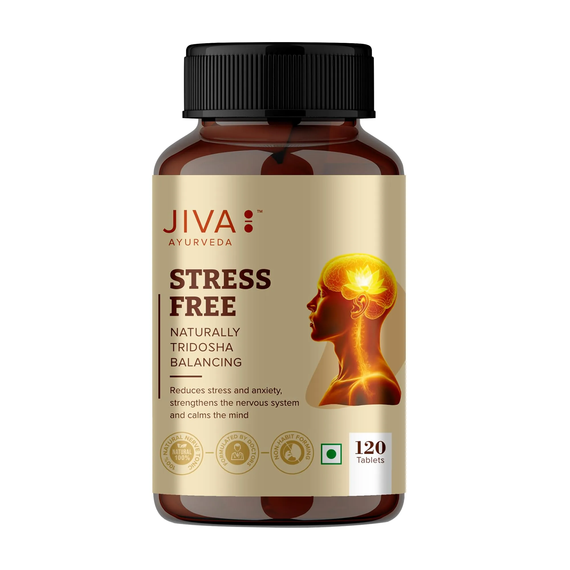 Jiva Ayurveda Stress Free Naturally Tridosha Balancing Tablets