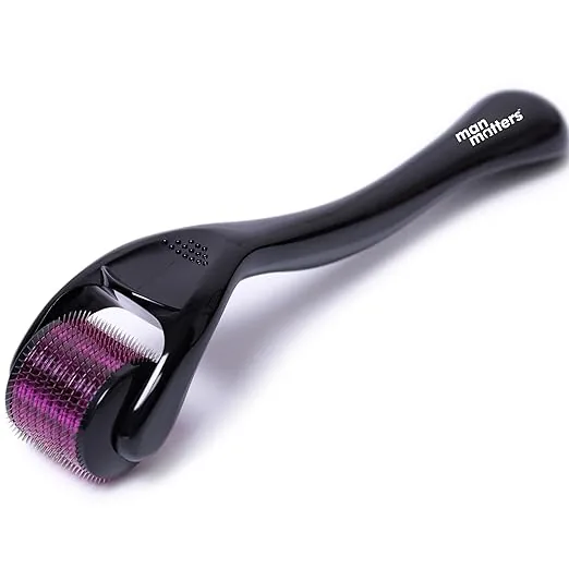 Man Matters Derma Roller 1.00 mm With 540 Titanium Alloy Needles | Micro-Needling Grooming Tool | For Beard Growth & Acne Scars 1.00 mm