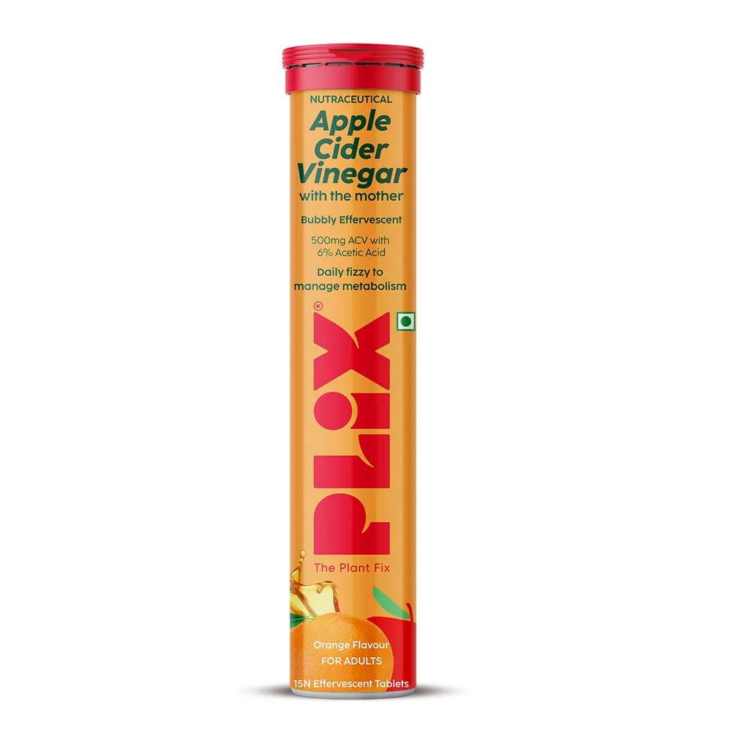 Plix The Plant Fix Apple Cider Vinegar Effervescent Tablets With Mother Mango
