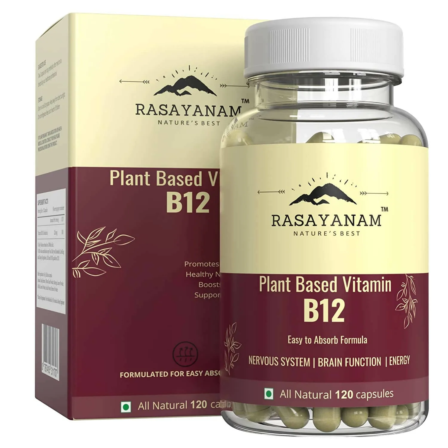 Rasayanam Plant Based Vitamin B12 Capsules For Men Women