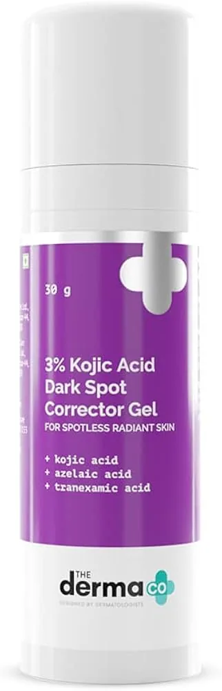 The Derma Co 3% Kojic Acid Dark Spot Corrector Gel | Pigmentation Removal Gel | Clear and Even Skin Tone 30 gm