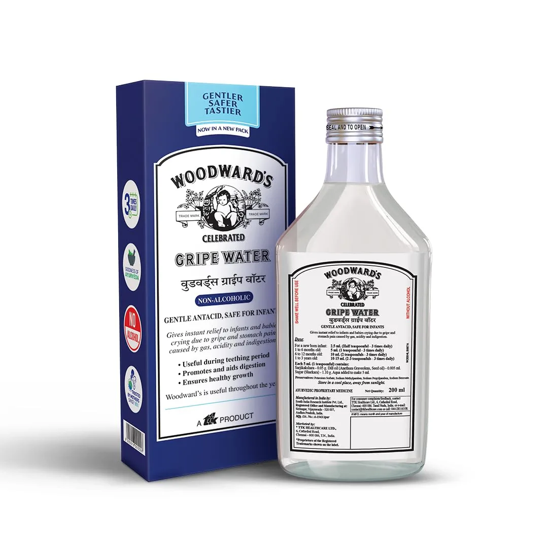 Woodward's Gripe Water | Gentle Infant Antacid | Colic and Gas Relief 200 ml