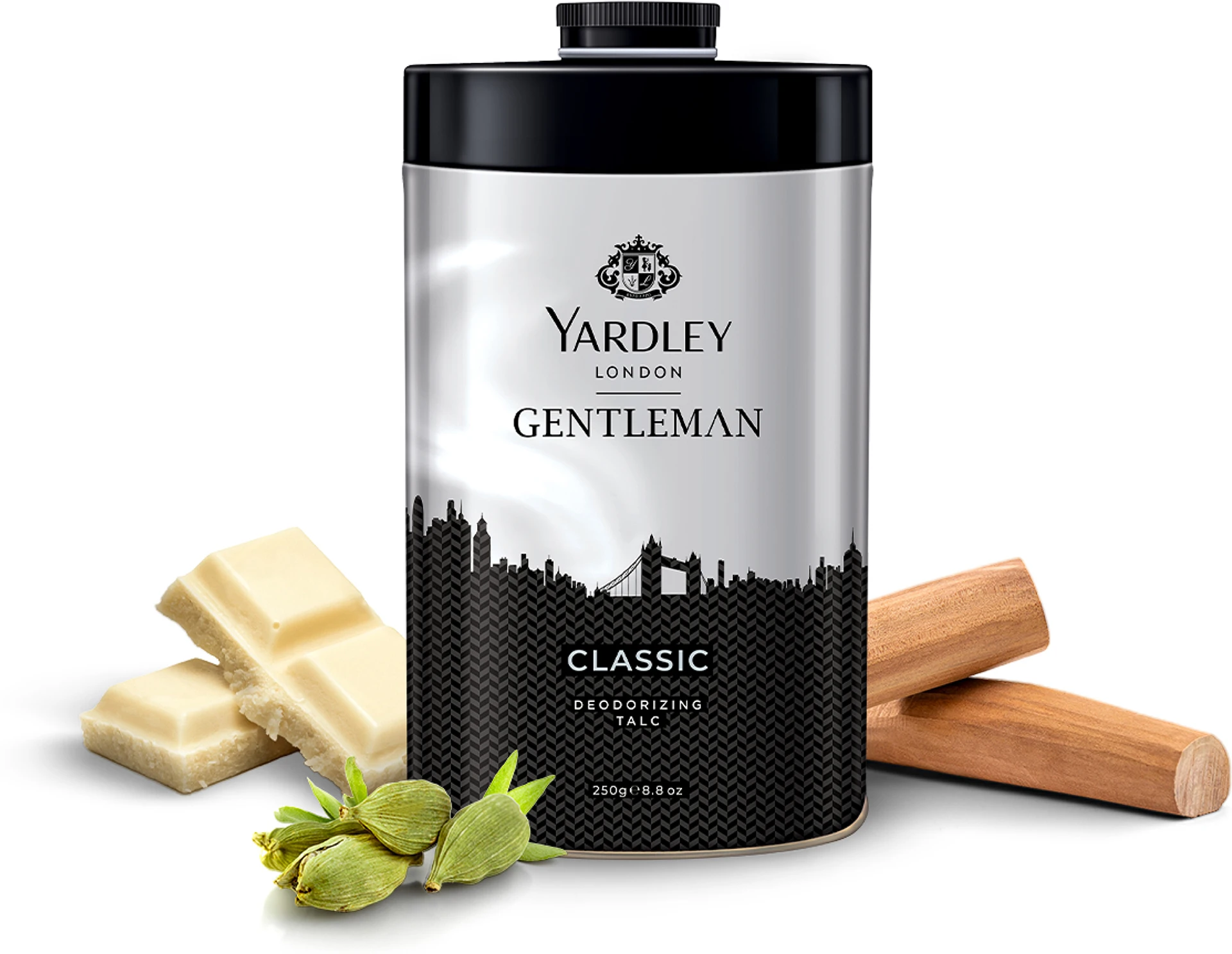 Yardley London Gentleman Classic Talcum Powder For Men | Fragrant Masculine Talc | Woody and Spicy Aroma Yardley London Gentleman Classic Talcum Powder For Men | Fragrant Masculine Talc | Woody and Spicy Aroma - 250 gm