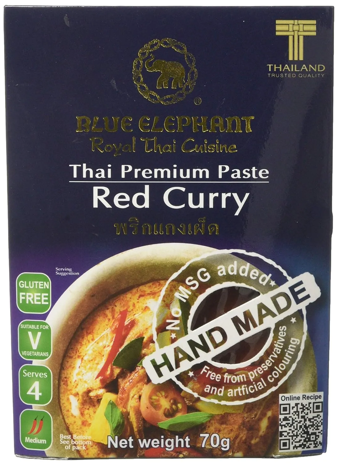 Blue Elephant Royal Thai Cuisine Premium Paste Red Curry - No Preservatives Blue Elephant Royal Thai Cuisine Premium Paste Red Curry - No Preservatives--70 g